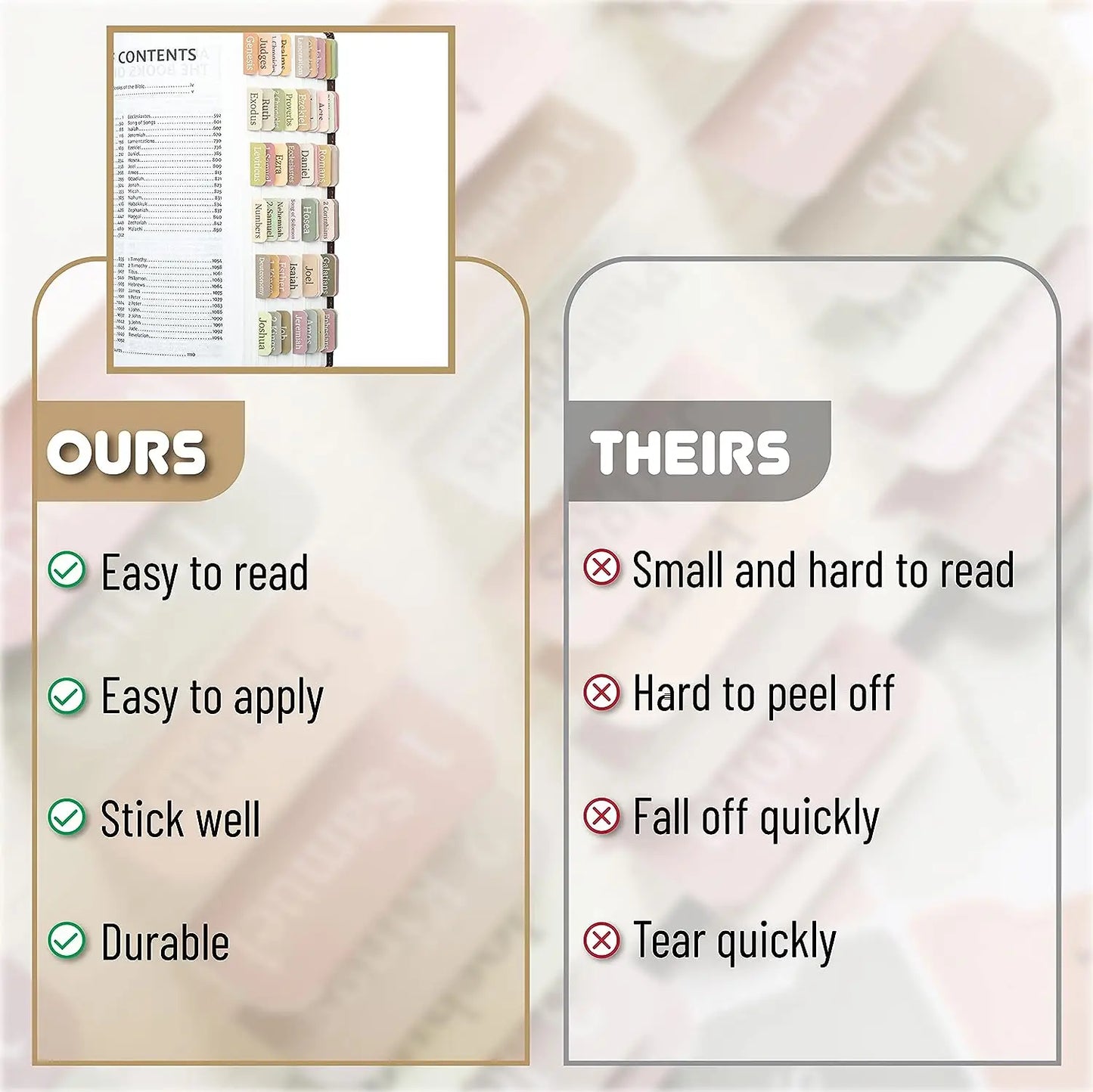 Bible Tabs Easy Read 75 Pack