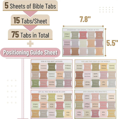 Bible Tabs Easy Read 75 Pack